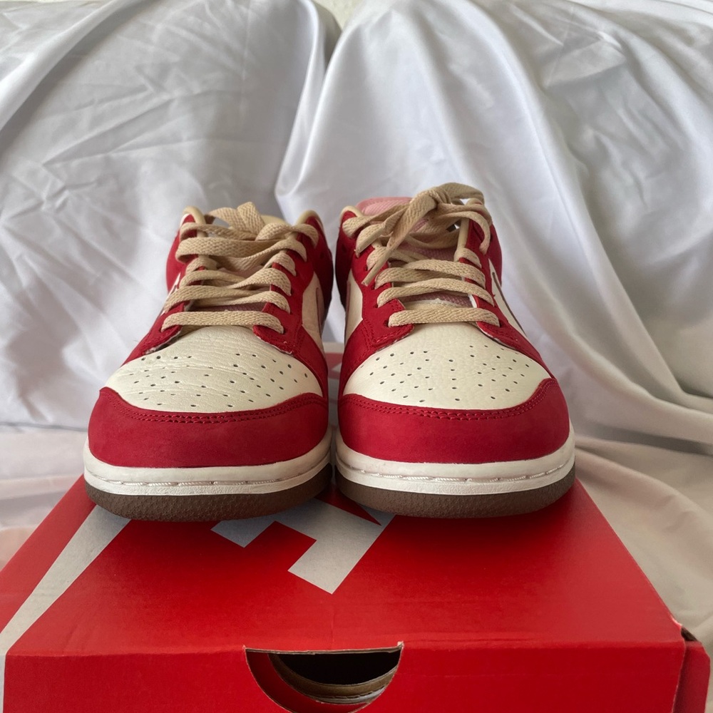 Nike Dunks Bacon Red And White Sneakers View 3